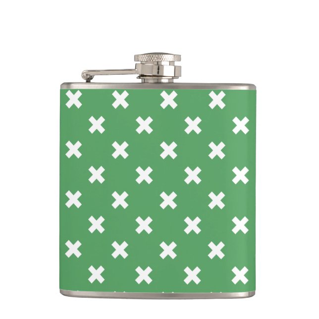 Flasques Croix blanche sur le vert (Devant)