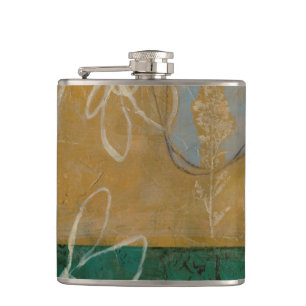 Flasques Croquis floral avec le fleur sauvage et les
