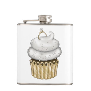 Flasques Cupcake Fiançailles doux