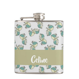 Flasques Custom name cuse horses pattern