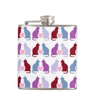 Flasques Cute Chats et Coeurs Motif