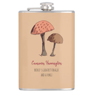 Flasques Cute Funny Mushroom Pun Forager Personnalisé