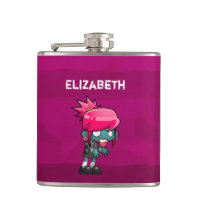 Cute Punk Rock Zombie Girl Illustré