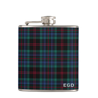 Flasques Daly Tartan Monogram Royal Blue Plaid