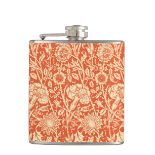 Flasques Damassé d'oeillet de Nouveau d'art, mandarine
