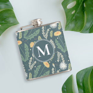 Flasques Dandelion Floral Weed Motif