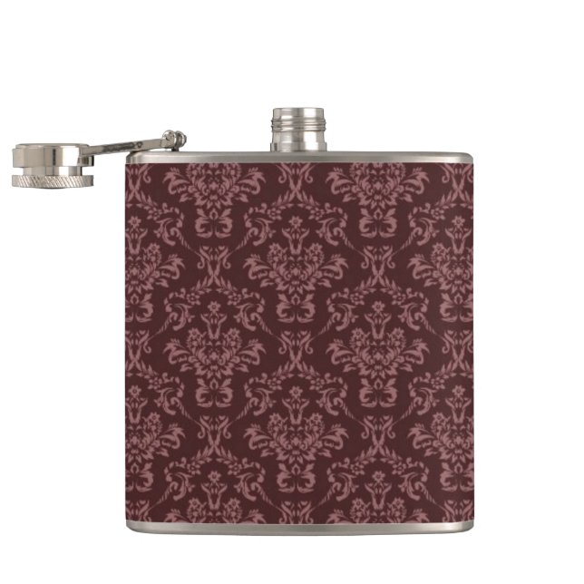 Flasques Dark Purple Damask Pattern (Ouvert)