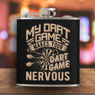 Flasques Dart Game Flex Vinyl Wrapped Flask 6 oz.