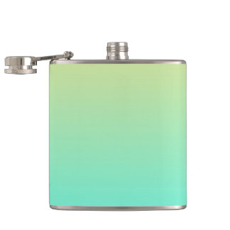 Flasques Dégradé simple pastel jaune turquoise