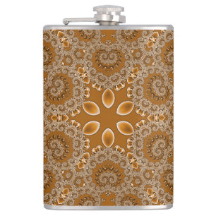Flasques Dentelle Fractale Caramel