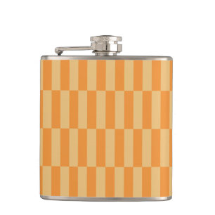 Flasques Design à rayures mandarine et wheatberry