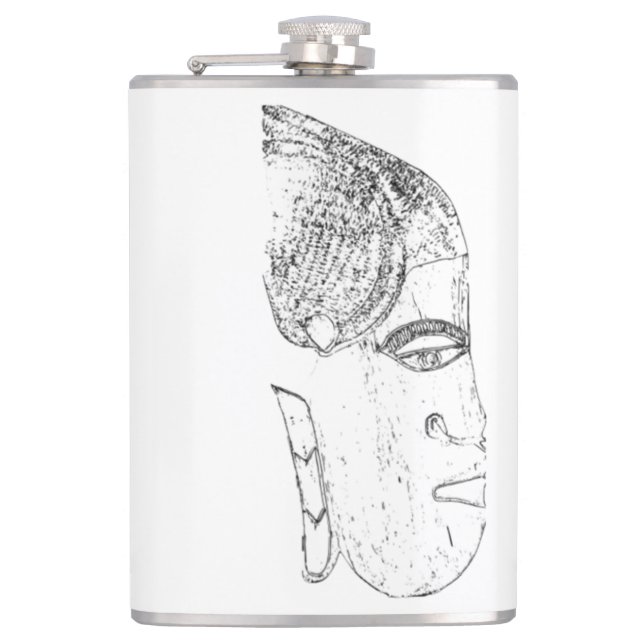 Flasques design tête femme africaine (Devant)