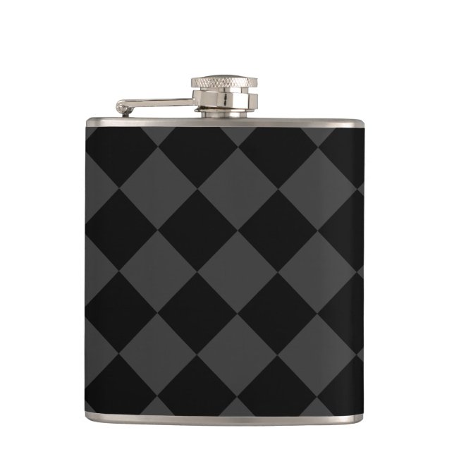 Flasques Diamants noirs et fumés - Élégants et intemporels (Devant)