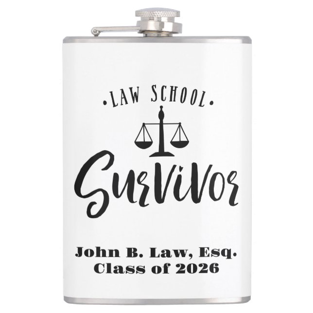 Flasques Diplôme de survivant de l'école de droit personnal (Devant)