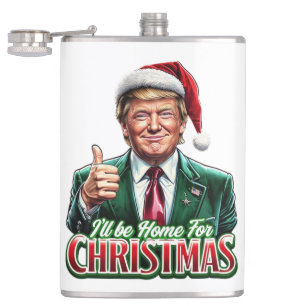 Flasques Donald Trump Noël Le chapeau du Père Noël monte