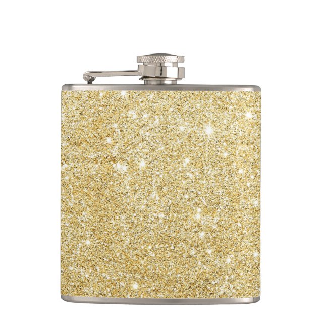 Flasques D'or de luxe brillant de parties scintillantes (Devant)
