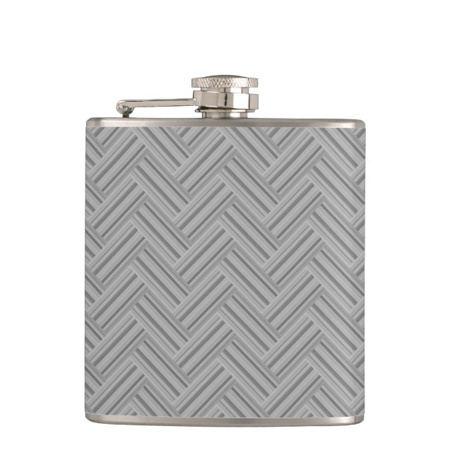 Flasques Double blanc de Grey stripes (Devant)