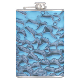 Flasques Doux gouttes de pluie sur verre bleu