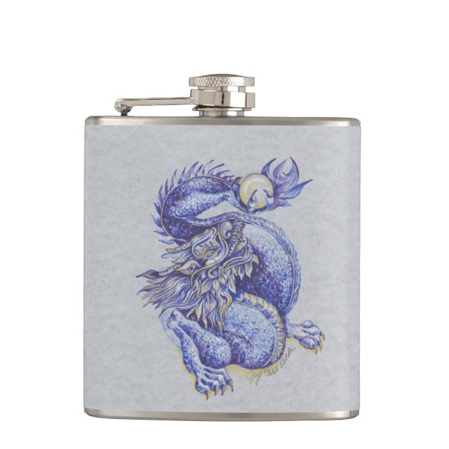 Flasques Dragon bleu (Devant)