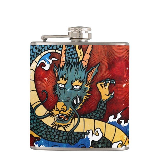 Flasques Dragon japonais - Bonne fortune (Devant)