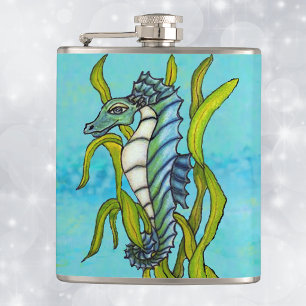 Flasques Dragon licorne de mer bleu Fantastique Algue