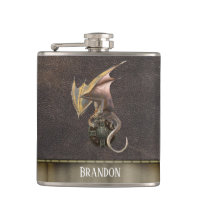Dragon Viking Bouclier Cuir Aspect Cuivre