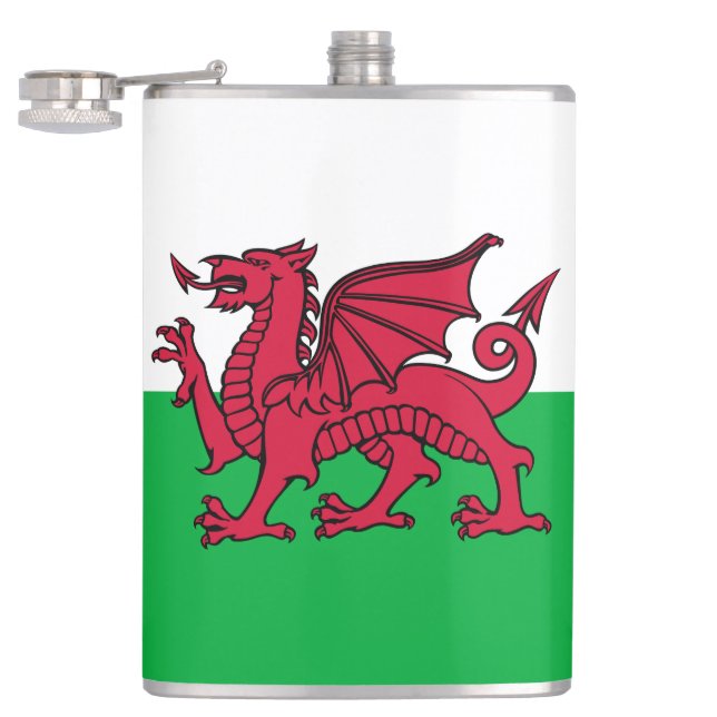 Flasques Drapeau celtique du Dragon rouge du Pays de Galles (Ouvert)