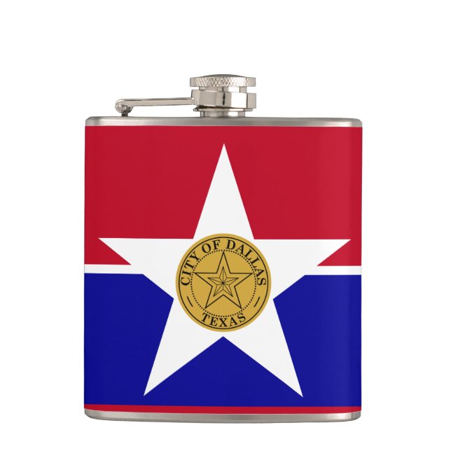 Flasques Drapeau de Dallas, Texas Flask (Devant)