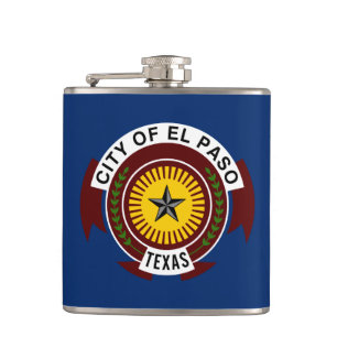 Flasques Drapeau de la ville d'El Paso, Texas Flask