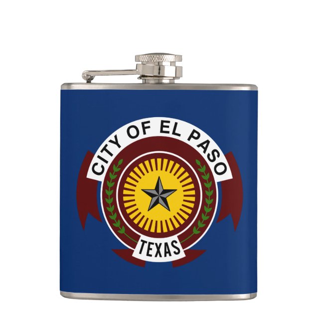 Flasques Drapeau de la ville d'El Paso, Texas Flask (Devant)