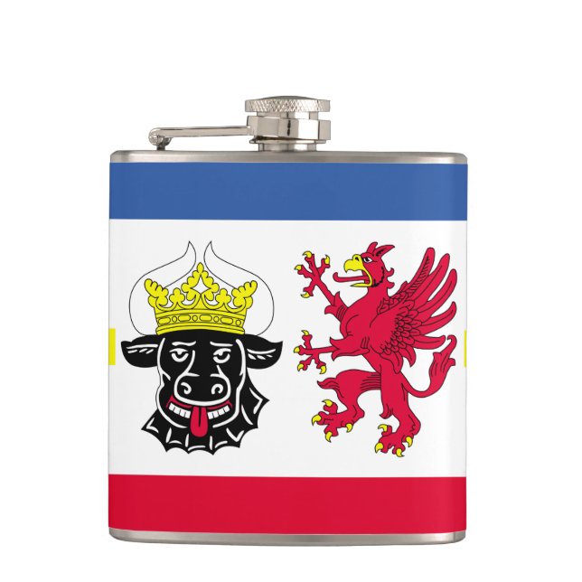 Flasques Drapeau de poche Mecklenburg-Poméranie occidentale (Devant)