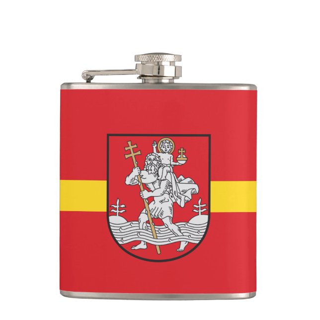 Flasques Drapeau de Vilnius, Lituanie Hip Flask (Devant)