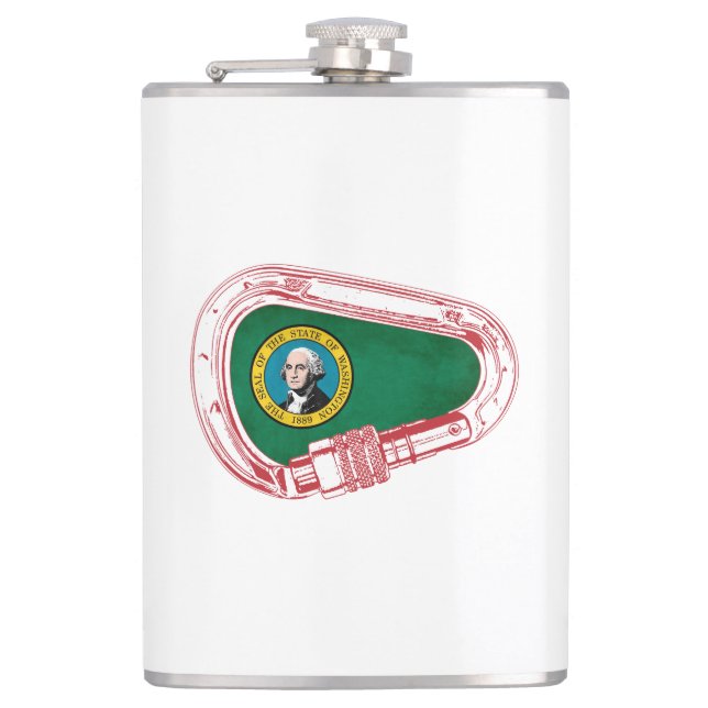 Flasques Drapeau de Washington Carabiner Escalade (Devant)