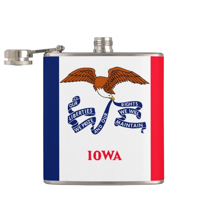 Flasques Drapeau d'État Iowa (Ouvert)