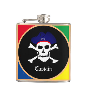 Flasques Drapeau du capitaine et des pirates - île aux trés