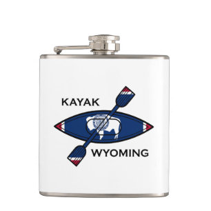 Flasques Drapeau du Kayak Wyoming