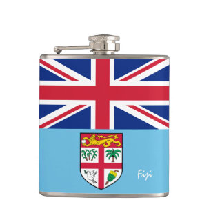 Flasques Drapeau et boisson fidjiens, voyage Fidji rugby/fa