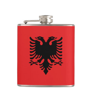 Flasques Drapeau et coeur albanais, voyage Albanie/fans spo