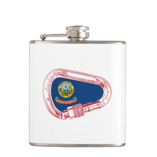 Flasques Drapeau Idaho Escalade carabiner