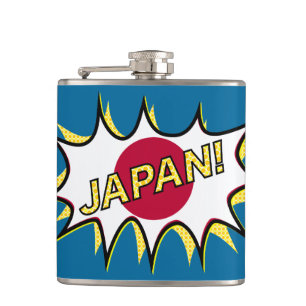 Flasques Drapeau Japonais Kapow Étoile De Style Comique