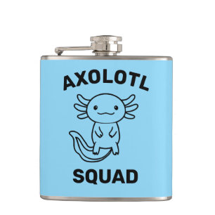 Flasques Drôle de groupe d'Axolotls mignons Fête modifiable