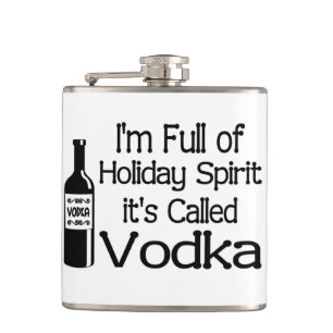 Flasques Drôle Plein d'Esprit de Noël Vodka Fêtes