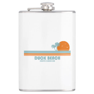 Flasques Duck Beach Caroline du Nord Sun Palm Trees