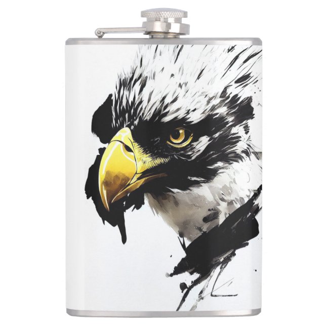 Flasques Eagle Bald Wild Nature Free Spirit Art Brosse Pein (Devant)