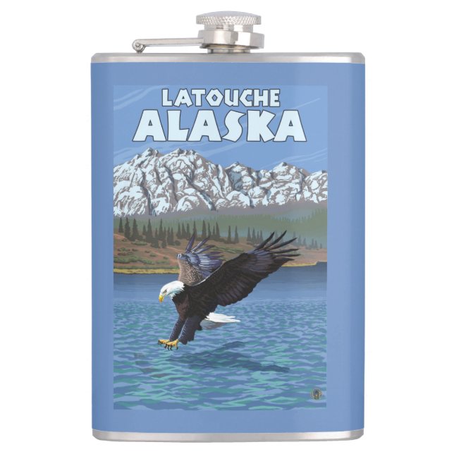 Flasques Eagle chauve plongeant - Latouche, Alaska (Devant)
