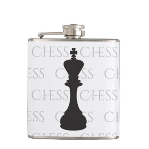 Flasques Échecs King Classic Pièce moderne Noir, Blanc