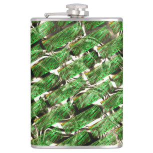 Flasques Effet de mur vert clair et bulles blanches?