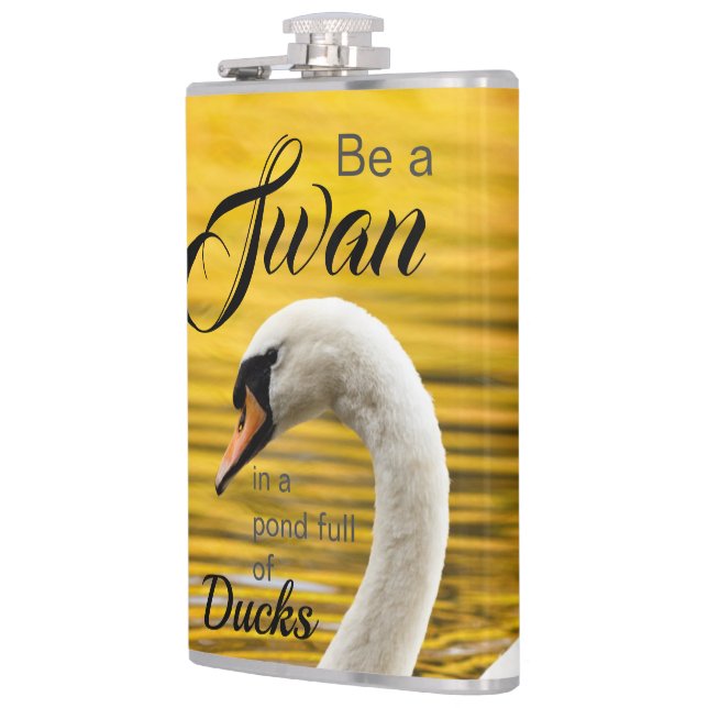 Flasques Elégant Be a Swan Typography Inspirationnel (Gauche)