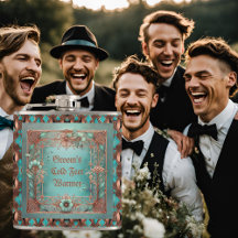 Elégant cadre en cuivre turquoise