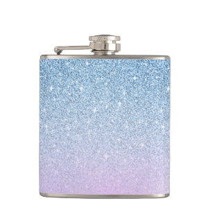 Flasques Élégant Luxe Faux Paillettes Bleu Or Rose